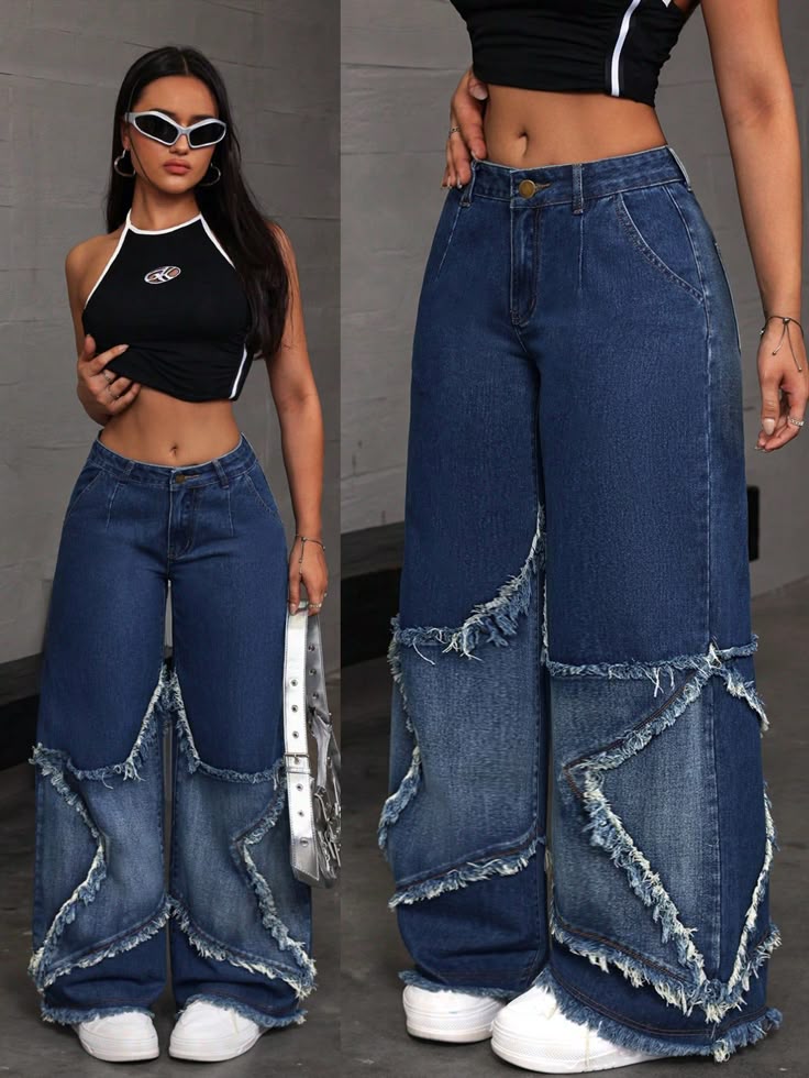 Woman wide leg jeans