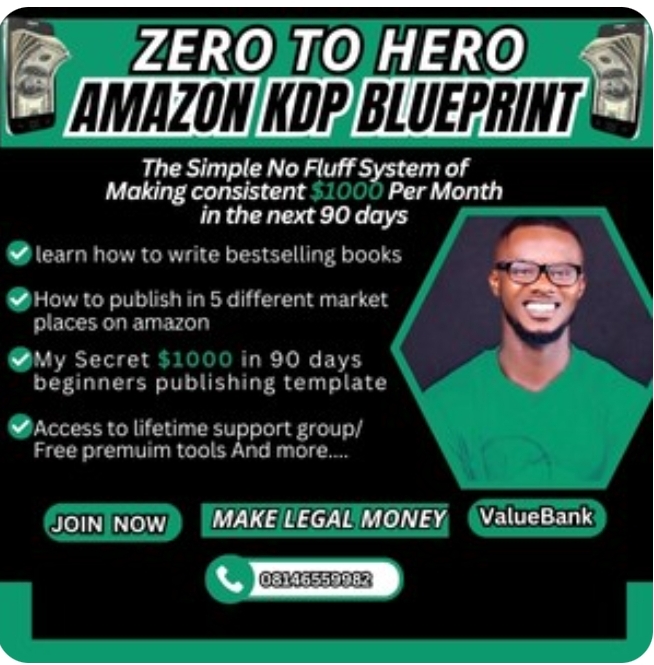 Zero To Hero Amazon kdp blueprint